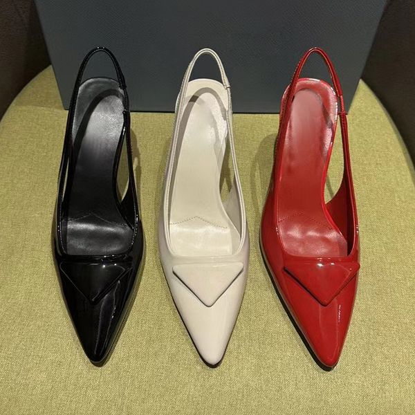 Classics Back Strap wedding Pointed Toes Stiletto Heel Evening shoes Genuine Leather Slingback Luxury Designer Dress shoes party high heels Triangle decorative, 15_color
Classics Back Strap wedding Pointed Toes Stiletto Heel Evening shoes Genuine Leather Slingback Luxury Designer Dress shoes party high heels Triangle decorative, 15_color