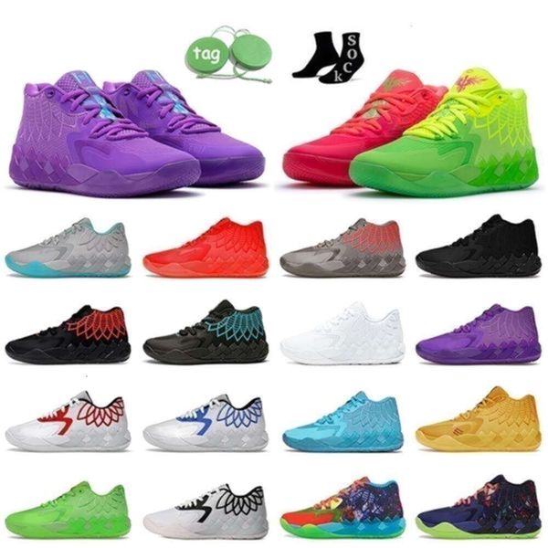 

High Quality Ball Lamelo Shoes Mb01 Lo Basketball Shoe 1of1 Queen Rick and Morty Rock Ridge Red Blast Buzz Galaxy Unc Iridescent Dreams Trainers s, B11 not from here red blast 40-46