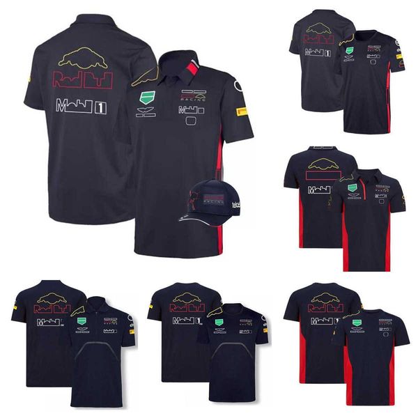 

New Season Clothes F1 Model Clothing Tide Brand Team Perez Cardigan Polo Shirt Polyester Quick-drying Cycle Racing Riding Suit with the Sa Give Away Hat Num 1 11 Logo, Gold