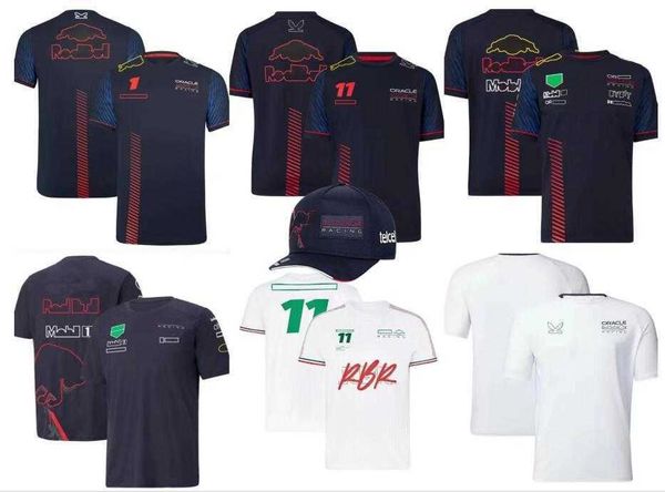 

Cycle Racing Clothes New F1 Formula One T-shirt Summer Team Short Sleeve Shirt Same Breathable give away hat num 1 11 logo, Army green