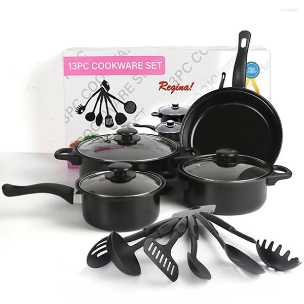 Sets Cookware 13-piece Set Non-stick Pots and Pans Kit Kitchen Utensil Frying Pan Gifts for Friends Family chen, Purple
Sets Cookware 13-piece Set Non-stick Pots and Pans Kit Kitchen Utensil Frying Pan Gifts for Friends Family chen, Purple