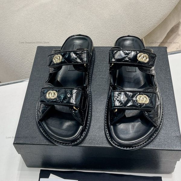 Slip on summer slipper Sandal top quality round toe Genuine Leather sole flat casual shoe womens Luxury Designers factory footwears, Black 3
Slip on summer slipper Sandal top quality round toe Genuine Leather sole flat casual shoe womens Luxury Designers factory footwears, Black 3