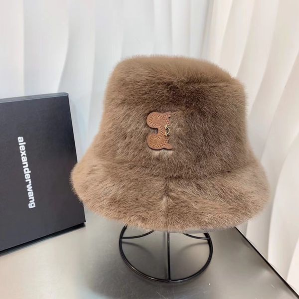 Luxury Fashion Designer Bucket Hat Women's Fisherman's Hat Lamb Rabbit Fur Winter Warm Hat Casual Hundred with LOGO, Brown
Luxury Fashion Designer Bucket Hat Women's Fisherman's Hat Lamb Rabbit Fur Winter Warm Hat Casual Hundred with LOGO, Brown
