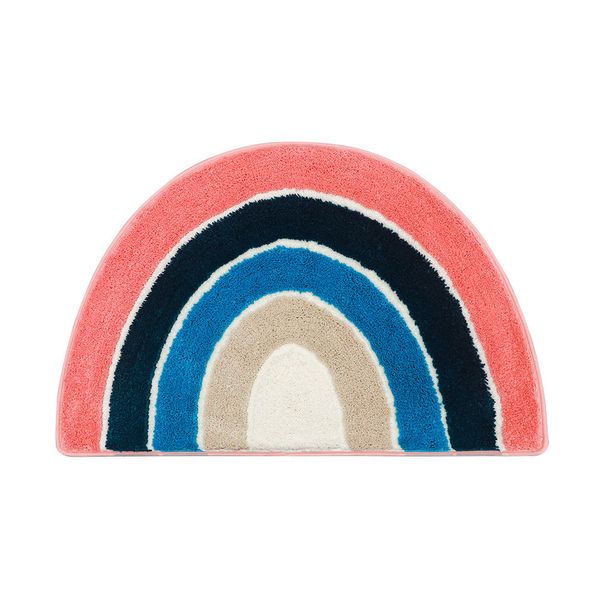 

children's semi-circular rainbow cartoon floor mat, bathroom door, bathroom door mat