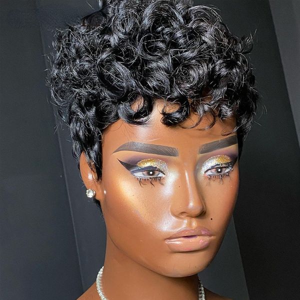 180density Curly Human Hair Wigs Water Wave Brazilian Hair Pixie Cut Wigs Short Real Human Hair Wigs for Women Lace Wigs Short Lace Front Wig, Natural color
180density Curly Human Hair Wigs Water Wave Brazilian Hair Pixie Cut Wigs Short Real Human Hair Wigs for Women Lace Wigs Short Lace Front Wig, Natural color