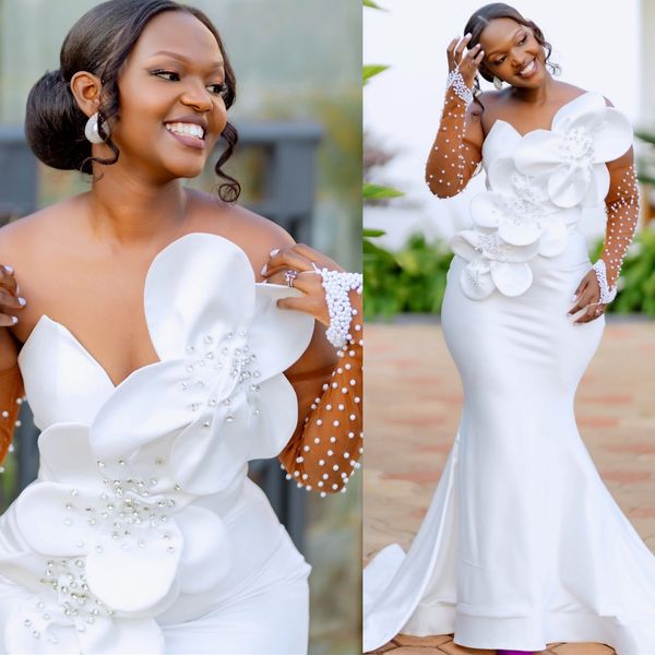 2024 Arabic Aso Ebi Plus Size White Mermaid Wedding Dresses Crystals Pearls Flowers Full Sleeves Bridal Gowns Dress ZJ026, Pink
2024 Arabic Aso Ebi Plus Size White Mermaid Wedding Dresses Crystals Pearls Flowers Full Sleeves Bridal Gowns Dress ZJ026, Pink