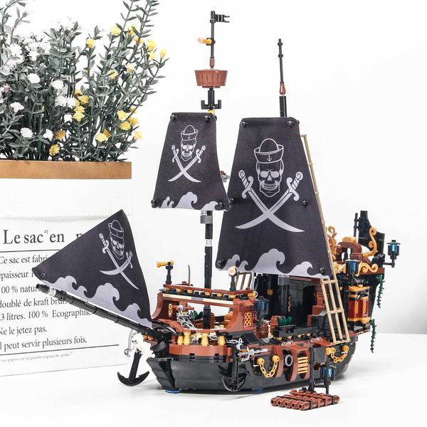 Creative 1328PCS The Black Pearl Pirate Jack Sparrow Ship Building Blocks Boat DIY Bricks Toys Birthday Christmas Gift For Kids Y240731, Multicolor
Creative 1328PCS The Black Pearl Pirate Jack Sparrow Ship Building Blocks Boat DIY Bricks Toys Birthday Christmas Gift For Kids Y240731, Multicolor
