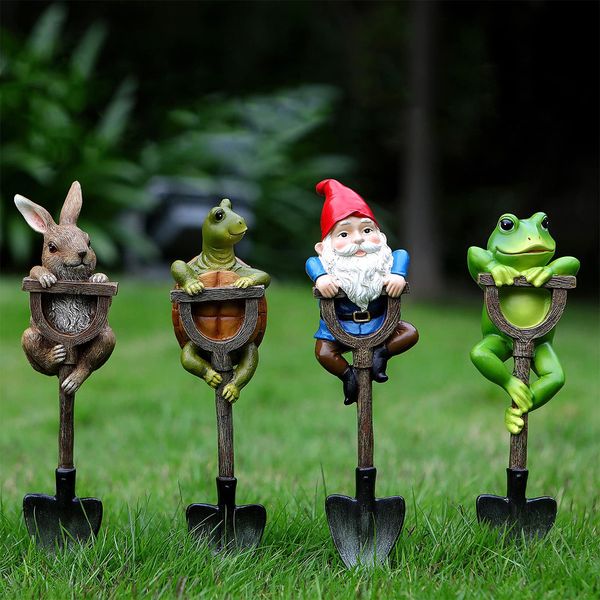 New creative frog rabbit turtle gnome shovel outdoor garden craft decorations ornaments
New creative frog rabbit turtle gnome shovel outdoor garden craft decorations ornaments