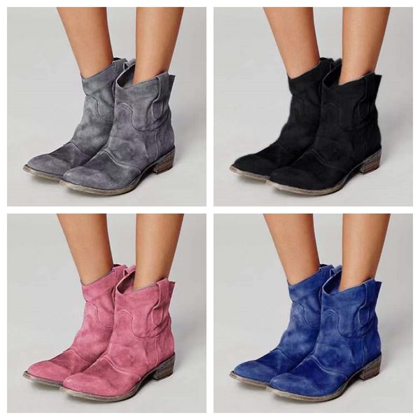 Womens Vintage Western Cowboy Ankle Boots Suede Pointed Toe Pull On Booties Low Heels 2024 Fall Winter PU Martin Boots, Black
Womens Vintage Western Cowboy Ankle Boots Suede Pointed Toe Pull On Booties Low Heels 2024 Fall Winter PU Martin Boots, Black