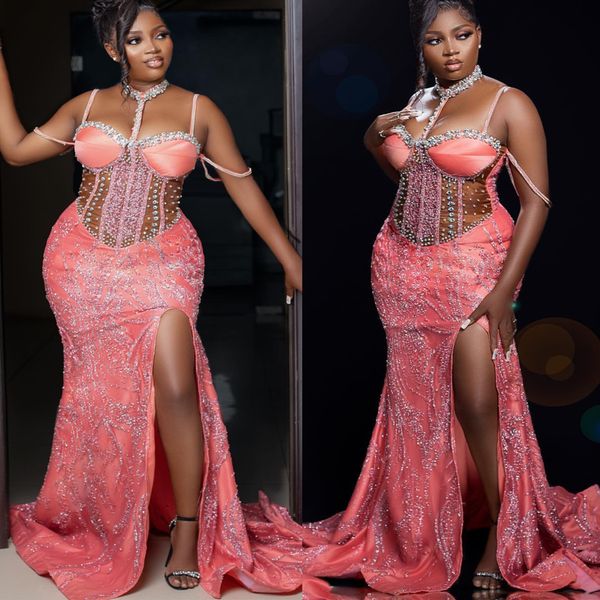 2024 Plus Size Water Melon Mermaid Prom Dress Lacefull Promdress Beaded Crystals Evening Formal Party Second Reception Birthday Engagement Gowns Dresses ZJ68, Black
2024 Plus Size Water Melon Mermaid Prom Dress Lacefull Promdress Beaded Crystals Evening Formal Party Second Reception Birthday Engagement Gowns Dresses ZJ68, Black