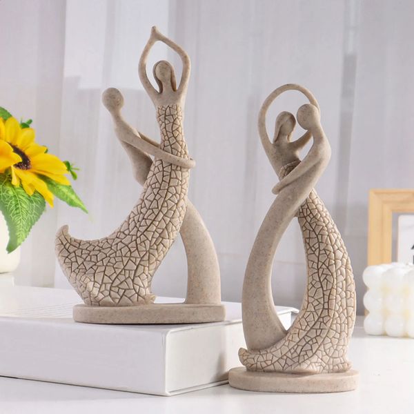 Couples Abstract Statue Modern Decor for Tabletop Valentines Day Home Decor Lovers Sculpture Nordic Abstract Home Decor 240731