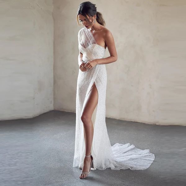 Gorgeous Mermaid Lace Wedding Dress for Women 2024 Stylish Slit Bride Gowns Glitter Beading Squined Vestido de Novia, Champagne
Gorgeous Mermaid Lace Wedding Dress for Women 2024 Stylish Slit Bride Gowns Glitter Beading Squined Vestido de Novia, Champagne