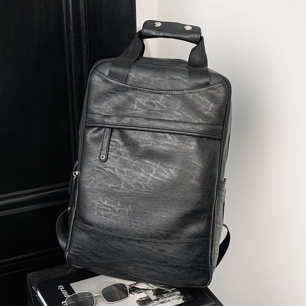 Fashion Business Backpacks Men Large Size Travel Backpack Men 16 inch Laptop Bag Luxury PU Leather Men's Backpack School Bags