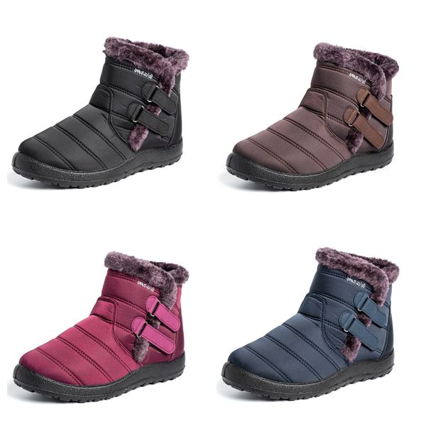 Snow Boots Cotton shoes waterproof Thickened anti cold velvet plus size womens Winter slip on Ankle Boots non-slip Burgundy black red
Snow Boots Cotton shoes waterproof Thickened anti cold velvet plus size womens Winter slip on Ankle Boots non-slip Burgundy black red