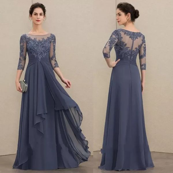 Dusty Blue A-Line Mother's Dresses Scoop Chiffon Prom Dresses Zipper Applique Beaded Lace Mother of bride Dress Long sleeve Party Gowns Custom Size
Dusty Blue A-Line Mother's Dresses Scoop Chiffon Prom Dresses Zipper Applique Beaded Lace Mother of bride Dress Long sleeve Party Gowns Custom Size