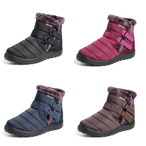 Snow Boots Cotton shoes waterproof Thickened anti cold velvet plus size womens Winter slip on Ankle Boots non-slip Burgundy black
Snow Boots Cotton shoes waterproof Thickened anti cold velvet plus size womens Winter slip on Ankle Boots non-slip Burgundy black