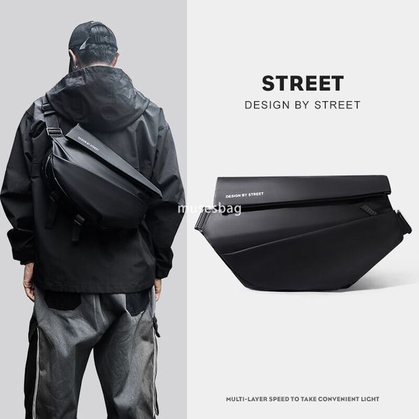New trendy men's motorcycle crossbody bag waterproof iPad multifunctional chest bag super cool crossbody bag, Black
New trendy men's motorcycle crossbody bag waterproof iPad multifunctional chest bag super cool crossbody bag, Black