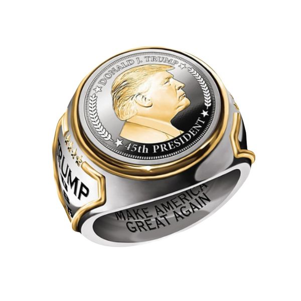 10pcs Party Favor Rings for US President Trump Rings Mens Jewelry Accessories Time Memory Souvenir Gift fors Mens and Women Size 7-12
10pcs Party Favor Rings for US President Trump Rings Mens Jewelry Accessories Time Memory Souvenir Gift fors Mens and Women Size 7-12