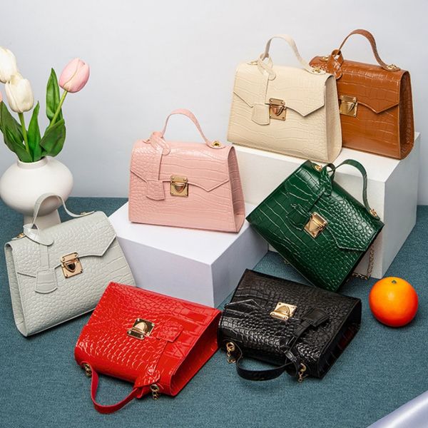 Designer bag 2024 new crocodile pattern simple handbag retro fashion small square bag crossbody bag, Red
Designer bag 2024 new crocodile pattern simple handbag retro fashion small square bag crossbody bag, Red