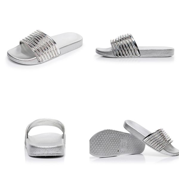 Fashion shoes Women's Summer rubber flat bottom Gold Slippers Small Broken Diamond Indoor sandal Bathroom Pool sandy beach Slippers Size 36-41, Grey
Fashion shoes Women's Summer rubber flat bottom Gold Slippers Small Broken Diamond Indoor sandal Bathroom Pool sandy beach Slippers Size 36-41, Grey