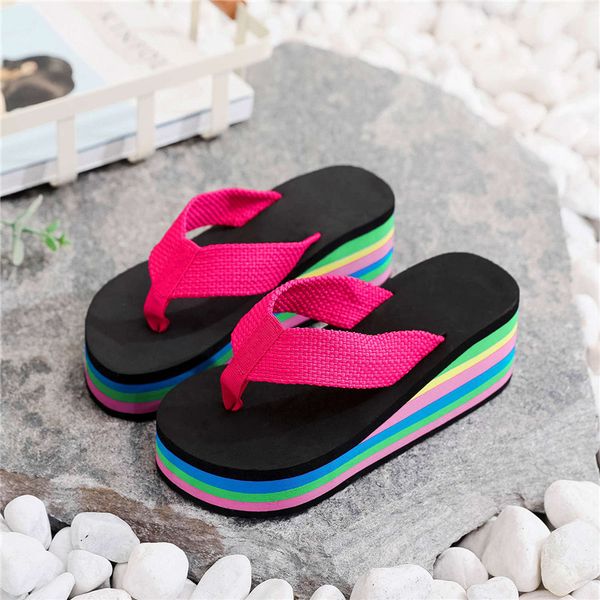 Fashion Women's Summer rubber Black green Hoof Heels Slippers Multi colored flip flops Indoor non slip bathroom slippers Beach sandals Size 36-41, Red
Fashion Women's Summer rubber Black green Hoof Heels Slippers Multi colored flip flops Indoor non slip bathroom slippers Beach sandals Size 36-41, Red