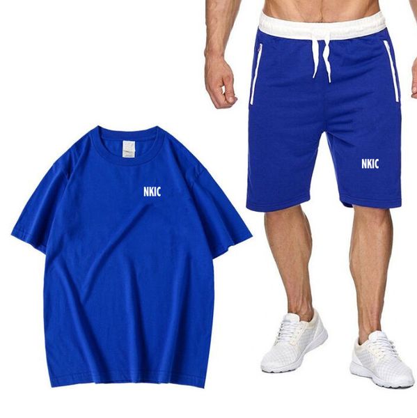 Summer Fashion Men's letter printed Tracksuit 100% Cotton T-shirt Shorts Set Leisure Short Sleeve Set Jogging Gym Suit Brand Clothing, Navy blue
Summer Fashion Men's letter printed Tracksuit 100% Cotton T-shirt Shorts Set Leisure Short Sleeve Set Jogging Gym Suit Brand Clothing, Navy blue