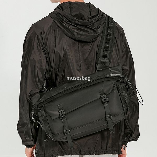 Men's large capacity crossbody bag Summer fashion Harajuku Functional College student casual shoulder bag student messenger bag, Black
Men's large capacity crossbody bag Summer fashion Harajuku Functional College student casual shoulder bag student messenger bag, Black