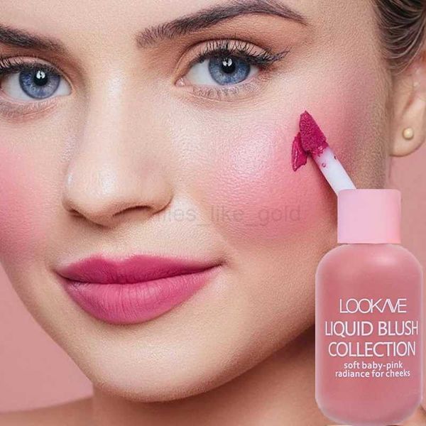 Mini moisturizing liquid powder blusher waterproof durable natural brightness contour powder blusher makeup color face paint cosmetics W240806