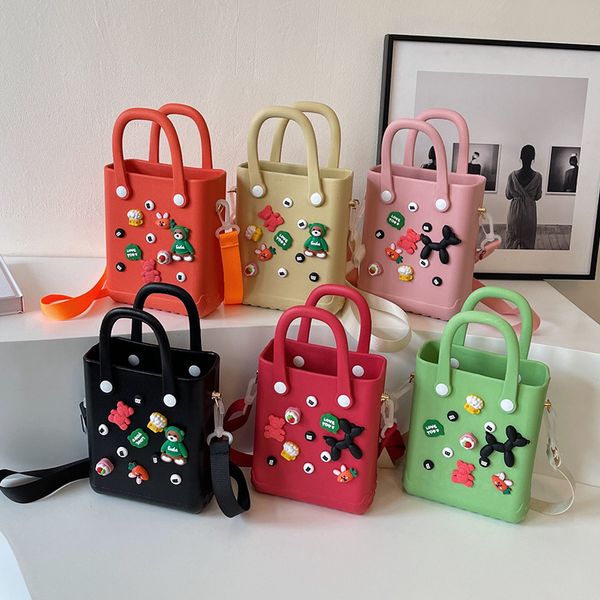 Personality ladies shoulder bags 6 colors everyday Joker Candy-colored cute cartoon bag summer waterproof and wearable fashion handbags sweet jelly handbag, Black
Personality ladies shoulder bags 6 colors everyday Joker Candy-colored cute cartoon bag summer waterproof and wearable fashion handbags sweet jelly handbag, Black