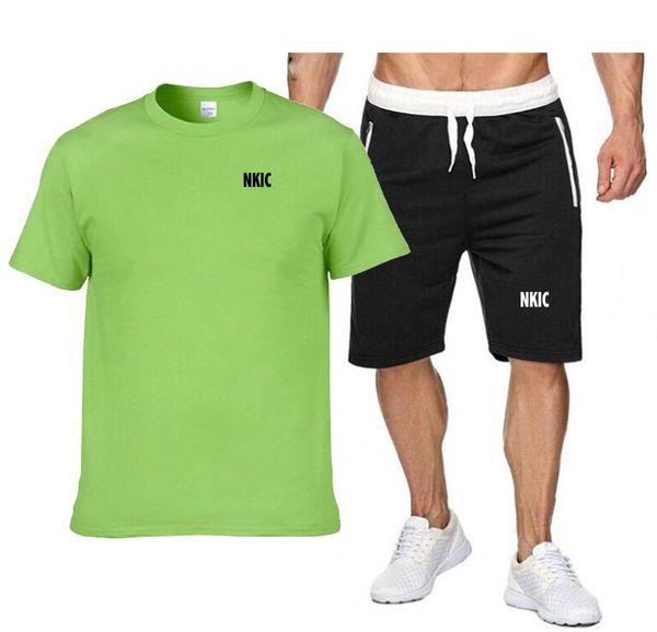 Summer Fashion Men's Tracksuit 100% Cotton T-shirt Shorts Set Leisure Short Sleeve Set Jogging Gym Suit Brand Clothing, Blue 1
Summer Fashion Men's Tracksuit 100% Cotton T-shirt Shorts Set Leisure Short Sleeve Set Jogging Gym Suit Brand Clothing, Blue 1