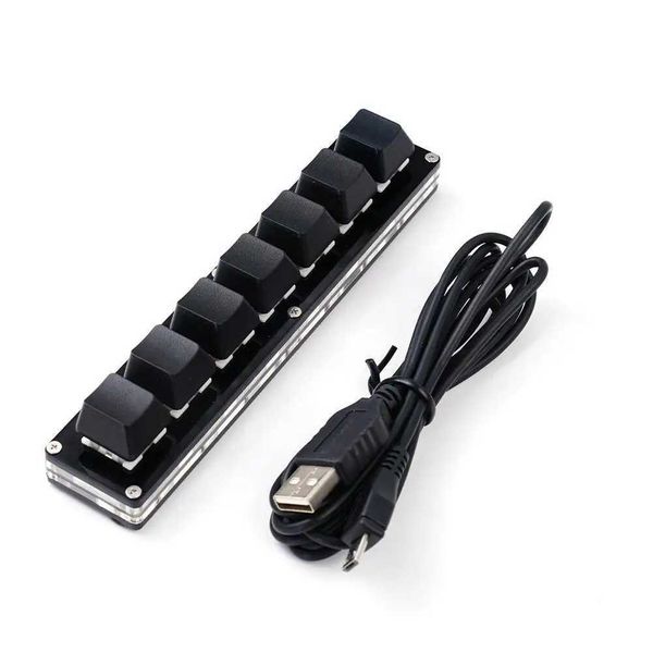 7 Keys Black Custom Mini Keypad Numpad Mechanical Keyboard OSU Programming Macro Keyboard For Photoshop GamingM240715