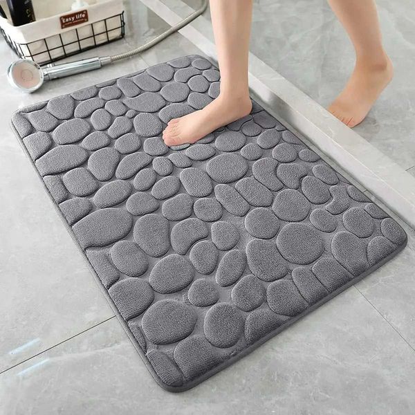 Mat Non-slip Carpets Cobblestone Embossed Bathroom Bath In Wash Basin Bathtub Side Floor Rug Shower Room Doormat Memory FoamXJ17