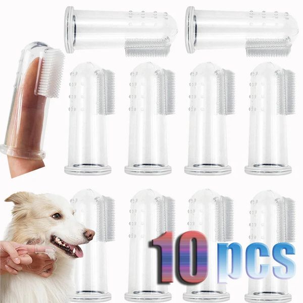 Used for dog teeth cleaning ultra soft fingers toothbrush bad breath Tatar teeth tools cat cleaning pet and puppy supplies 240807