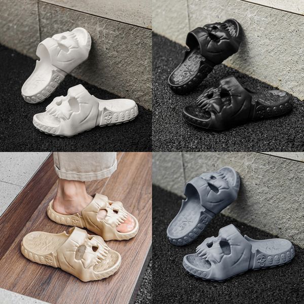 Fashion shoes men's Summer rubber flat Skull head decoration bottom Slippers Black grey Bathroom sandal outdoor Pool sandy beach Slippers Size 40-45
Fashion shoes men's Summer rubber flat Skull head decoration bottom Slippers Black grey Bathroom sandal outdoor Pool sandy beach Slippers Size 40-45