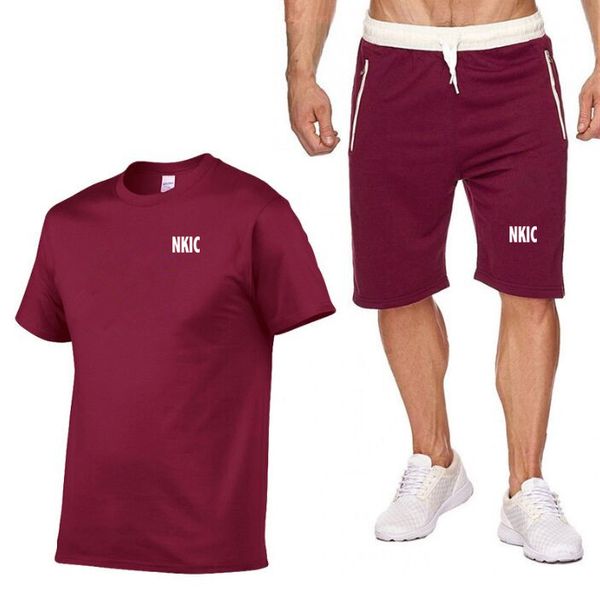 Summer Men's Sets Fashion Brand Tracksuit Men Short Sleeve Cotton T Shirts sport Shorts Suit Men Casual Men Clothing Mens Joggers Sets, Burgundy 1
Summer Men's Sets Fashion Brand Tracksuit Men Short Sleeve Cotton T Shirts sport Shorts Suit Men Casual Men Clothing Mens Joggers Sets, Burgundy 1