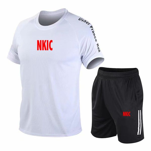 Summer fashion Brand printed men's shorts set Men's Quick drying Breathable sports set Short sleeve T-shirt set men's jogging set Plus Size -5XL, White 1
Summer fashion Brand printed men's shorts set Men's Quick drying Breathable sports set Short sleeve T-shirt set men's jogging set Plus Size -5XL, White 1