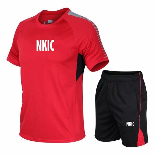 Summer Men's Brand Sets Casual Red T-Shirt And Shorts Set Male Sports Suit letter printed Tracksuit breathable jogging sportswear 2-piece set, White 1
Summer Men's Brand Sets Casual Red T-Shirt And Shorts Set Male Sports Suit letter printed Tracksuit breathable jogging sportswear 2-piece set, White 1