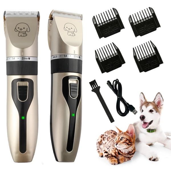 Cat Dog Electrical Professional Hair Clipper for Pets Silent Hair Cutter USB Rechargeable Pet Grooming Clipper Set. 240807