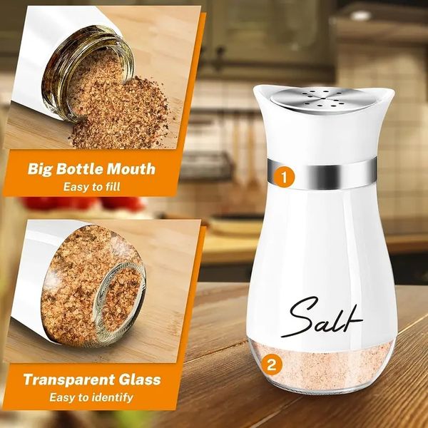 Two salt and pepper shaker with inverted hole spice dispenser adjustable refillable pepper shaker seasoning
Two salt and pepper shaker with inverted hole spice dispenser adjustable refillable pepper shaker seasoning