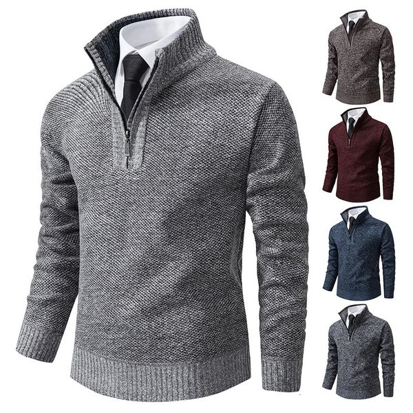 Mens Pullover Autumn And Winter Knitwear Solid Color — compare prices at CompareOffers