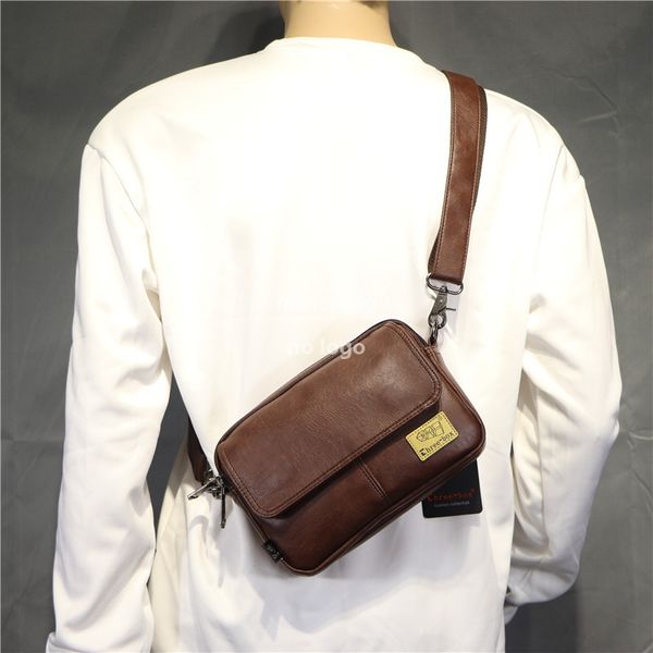 New trend men's shoulder bag casual Japanese personality Japanese men's and women's crossbody backpack small span bag, Deep brown
New trend men's shoulder bag casual Japanese personality Japanese men's and women's crossbody backpack small span bag, Deep brown