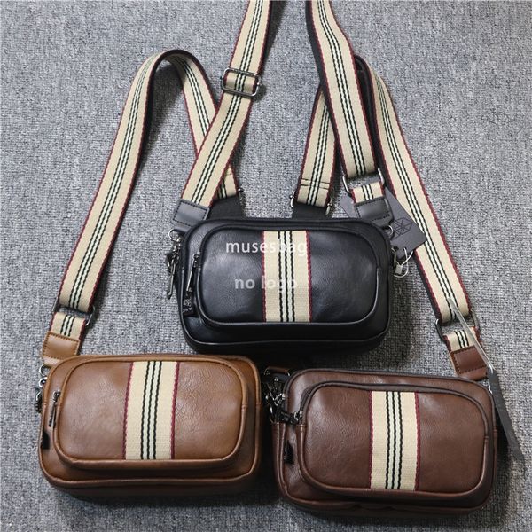 Korean version of the new fashion striped men's shoulder bag casual hip hop weave flower crossbody sports bag, Brown
Korean version of the new fashion striped men's shoulder bag casual hip hop weave flower crossbody sports bag, Brown