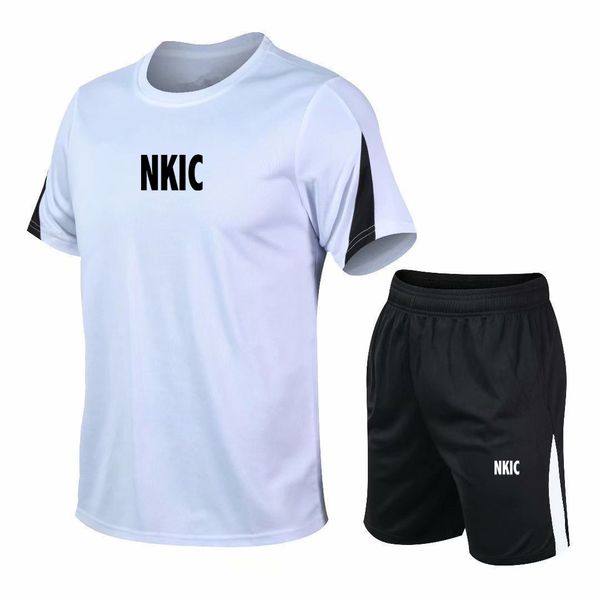Summer Men's Brand Tracksuit Fashion Sportswear Short Sleeved Black T-shirt Sports Shorts Set Men's Casual Clothing Jogging Plus Size -5XL, White 1
Summer Men's Brand Tracksuit Fashion Sportswear Short Sleeved Black T-shirt Sports Shorts Set Men's Casual Clothing Jogging Plus Size -5XL, White 1