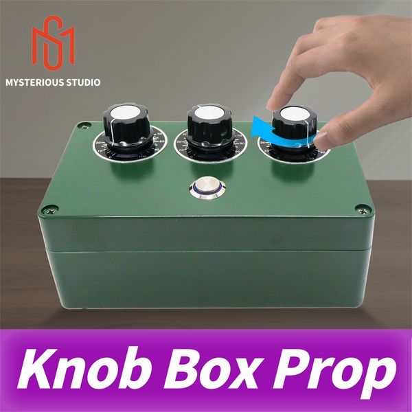 Mysterious Studio Escape Room Game Prop Knob Box Prop Rotate Three Knobs to the Right Position Press the Metal Button to Unlock