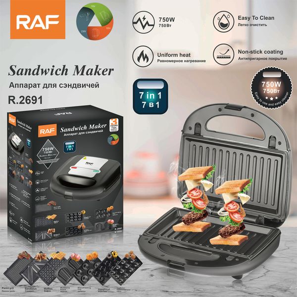 RAF European Standard 7-in-1 Sand hine Breakfast hine Double sided Heating Multi functional Baked Waffles hine 
RAF European Standard 7-in-1 Sand hine Breakfast hine Double sided Heating Multi functional Baked Waffles hine