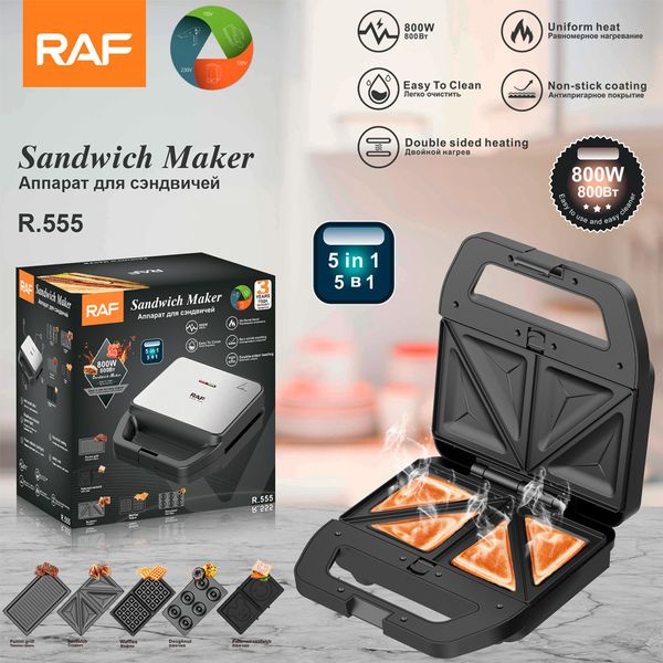RAF European Standard Sand hine Household Multi functional Five in One Waffle Cake hine Breakfast hine Portable Baking
RAF European Standard Sand hine Household Multi functional Five in One Waffle Cake hine Breakfast hine Portable Baking
