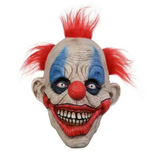 Horrible Mask with Red Spike Hair Latex Material Scary Clown Full Face Cover Halloween Cosplay Party Clothing Accessories Y240813
Horrible Mask with Red Spike Hair Latex Material Scary Clown Full Face Cover Halloween Cosplay Party Clothing Accessories Y240813
