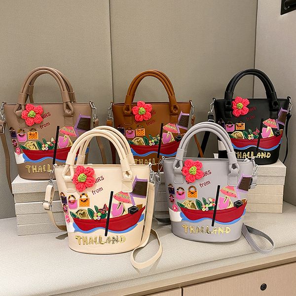 Fashion women bags 5 colors high-grade thick leather fashion bucket bag sweet little fresh graffiti retro handbag creative trend embroidery western style handbags, Beige
Fashion women bags 5 colors high-grade thick leather fashion bucket bag sweet little fresh graffiti retro handbag creative trend embroidery western style handbags, Beige