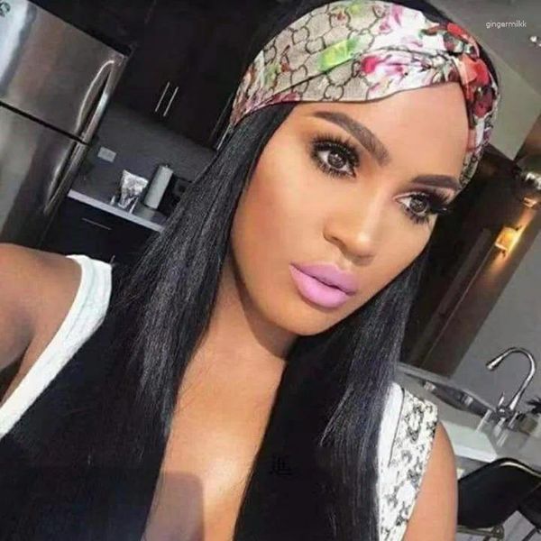 Scarves Brand Designer Silk Bandanas Elastic Women Headband…