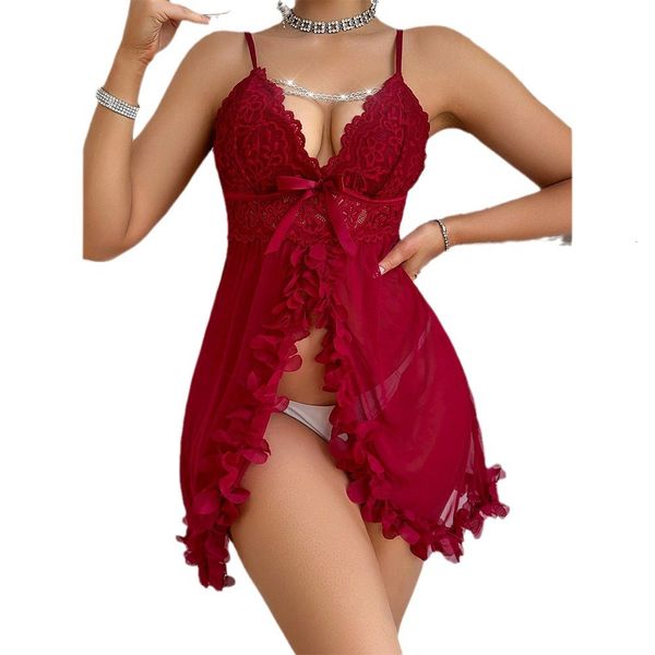 Sexy And Fun Pajamas, Lace Perspective, Seductive One-Piece Underwear, Hot Selling, Wine red
Sexy And Fun Pajamas, Lace Perspective, Seductive One-Piece Underwear, Hot Selling, Wine red